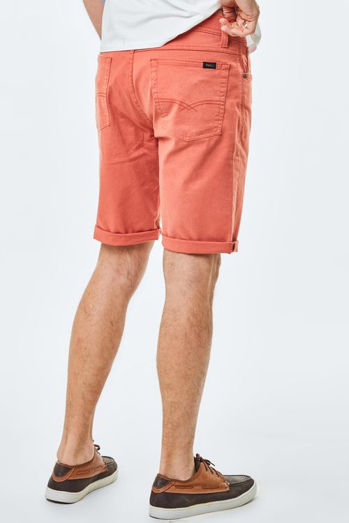 Bermuda Jeanscolor Regular Fideli - Laranja
