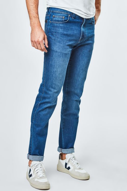 Calça Jeans Tradicional - Azul Médio