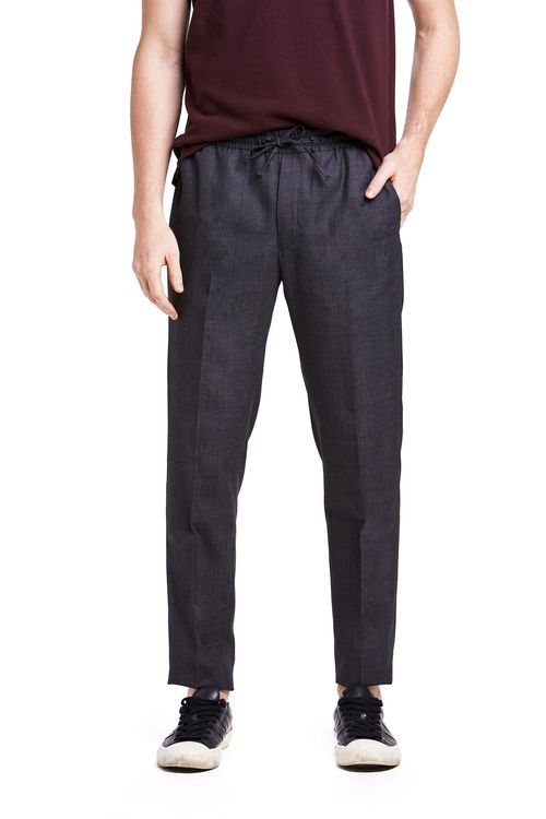 Calça Social Slim Médio Com Cordão Ufficio Fideli
