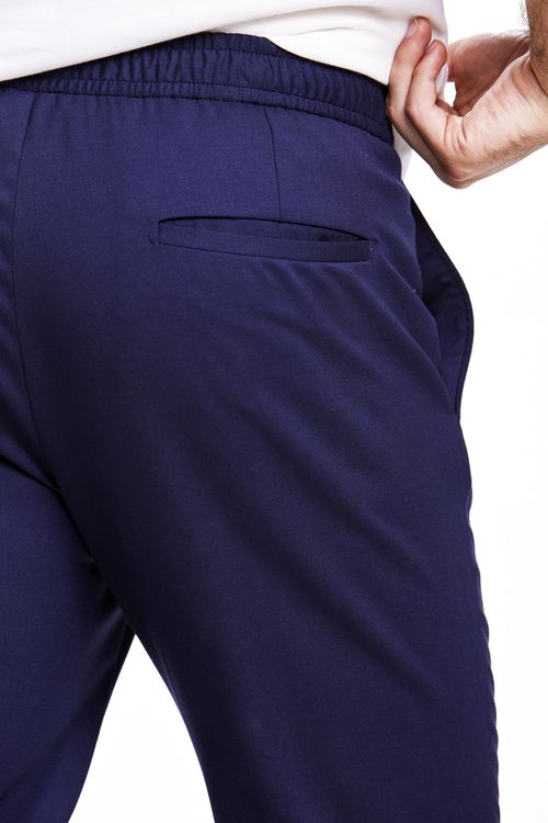 Calça Social Super 120's Slim Médio Com Cordão Ufficio Fideli