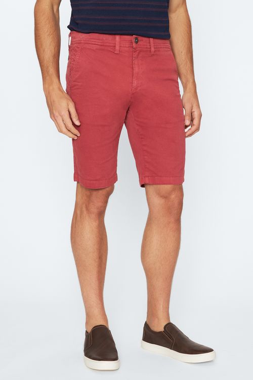 Bermuda Jeanswear Regular Bolso Faca Giorno - Vermelho