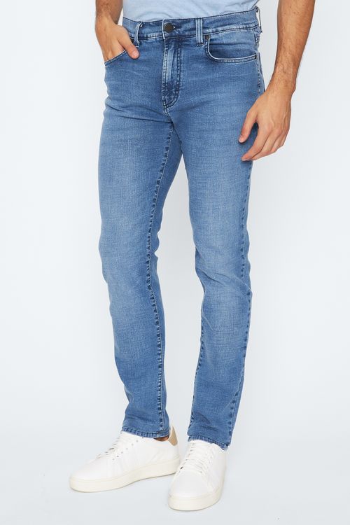 Calça Jeans Slim Ecollezione - Azul Claro