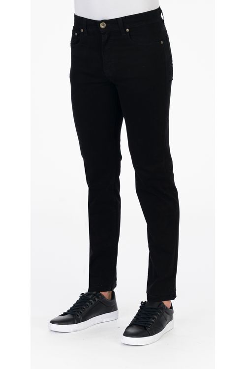 Calça Jeanscolor Regular Giorno Fideli - Preto