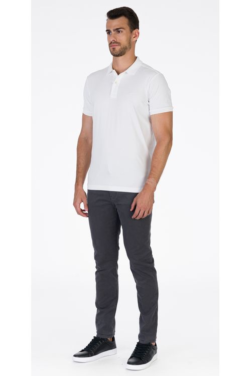 Calça Jeanscolor Slim Giorno Fideli - Cinza