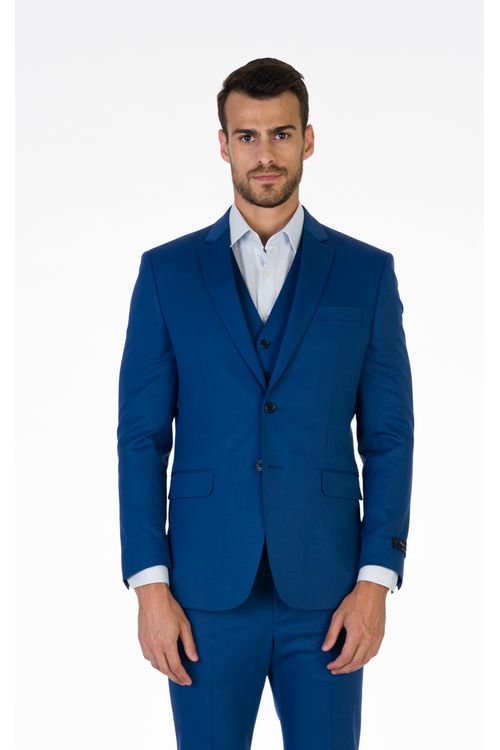 Costume Super 120's Slim Médio Fideli - Azul