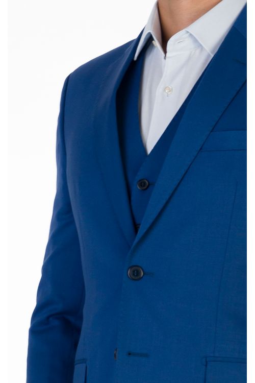 Costume Super 120's Slim Médio Fideli - Azul
