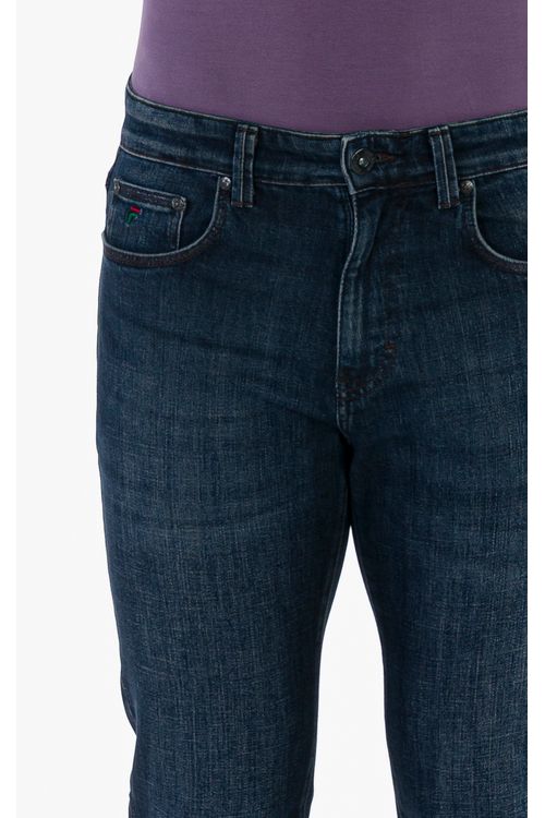 Calça Jeans Regular Giorno Fideli - Azul Escuro