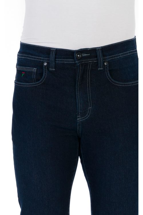 Calça Jeans Regular Ufficio Fideli - Azul Escuro