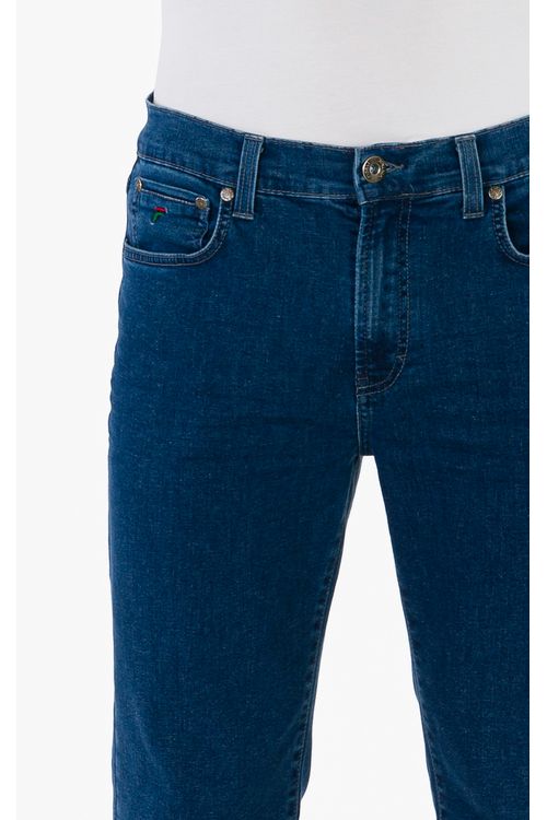 Calça Jeans Slim Giorno Fideli - Azul Escuro