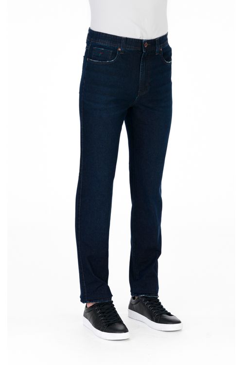 Calça Jeans Tradicional Com Elástico Ufficio Fideli