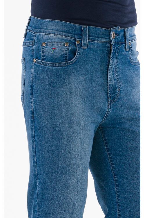 Calça Jeans Tradicional Giorno Fideli - Azul Médio