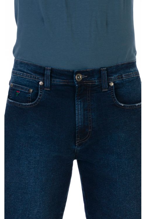 Bermuda Jeans Regular Fideli - Azul Escuro