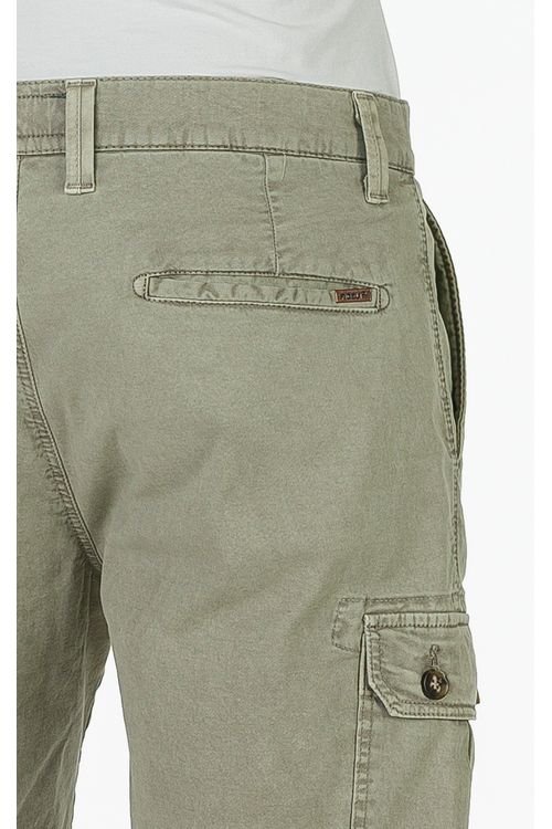 Bermuda Jeanswear Regular Fideli Giorno - Caqui Esverdeado