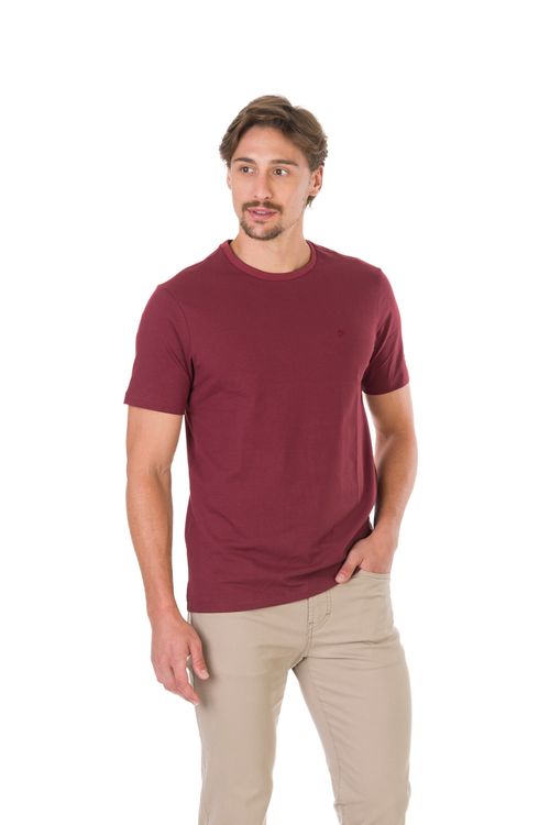 Camiseta Manga Curta Regular Giorno Fideli - Vinho