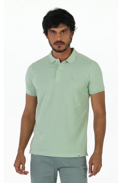 Camisa Polo Manga Curta Regular Ecollezione Fideli - Verde
