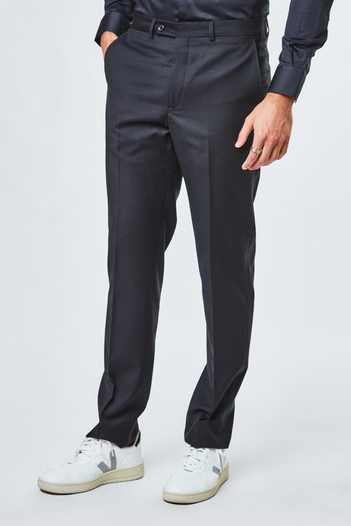 Calça Social Super 120's Slim Médio Ufficio Fideli - Preto