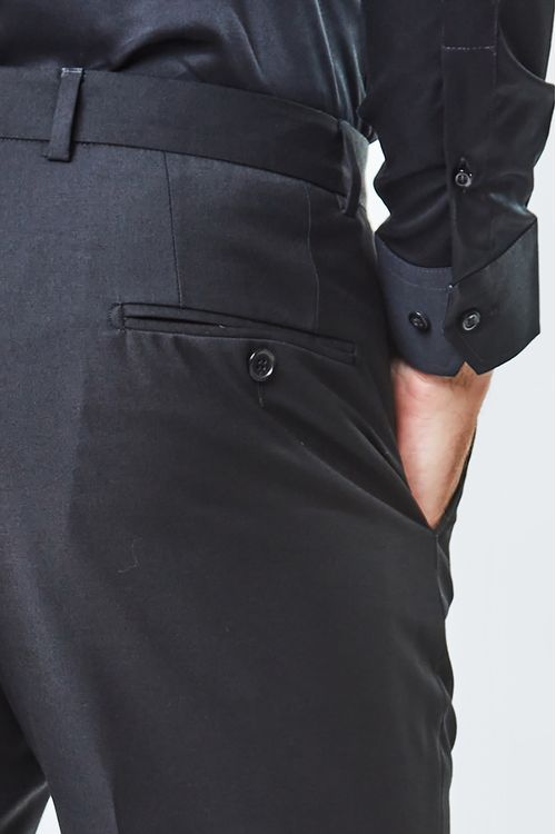 Calça Social Super 120's Slim Médio Ufficio Fideli - Preto