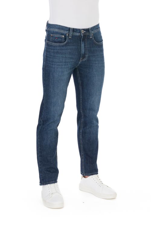 Calça Jeans Regular Giorno Fideli - Azul Médio