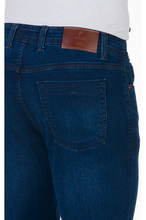 Calça Jeans Regular Giorno Fideli - Azul Escuro