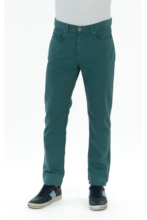 Calça Jeanscolor Regular Giorno Fideli - Verde