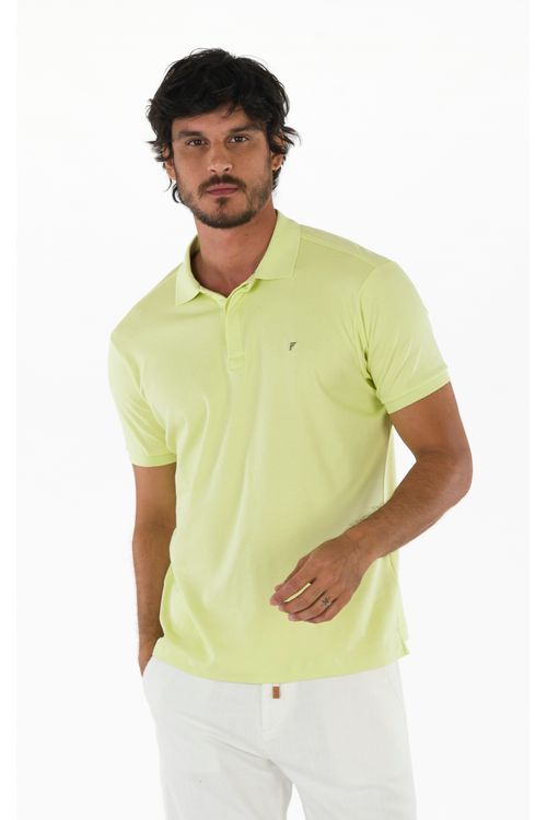 Camisa Polo Manga Curta Regular Ufficio Fideli - Amarelo