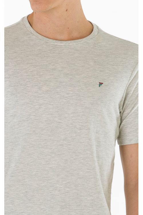 Camiseta Manga Curta Regular Giorno Fideli - Cinza