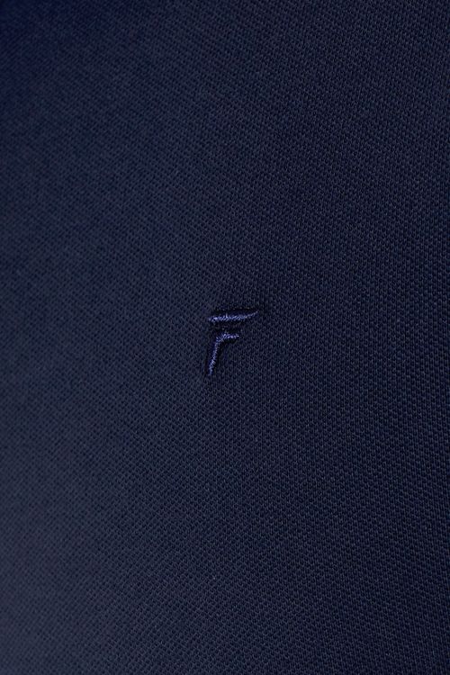 Camisa Polo Manga Curta Regular Ufficio Fideli - Azul