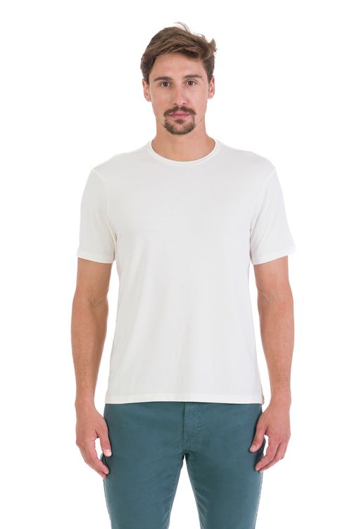 Camiseta Manga Curta Regular Techno Fideli - Cru/Bege