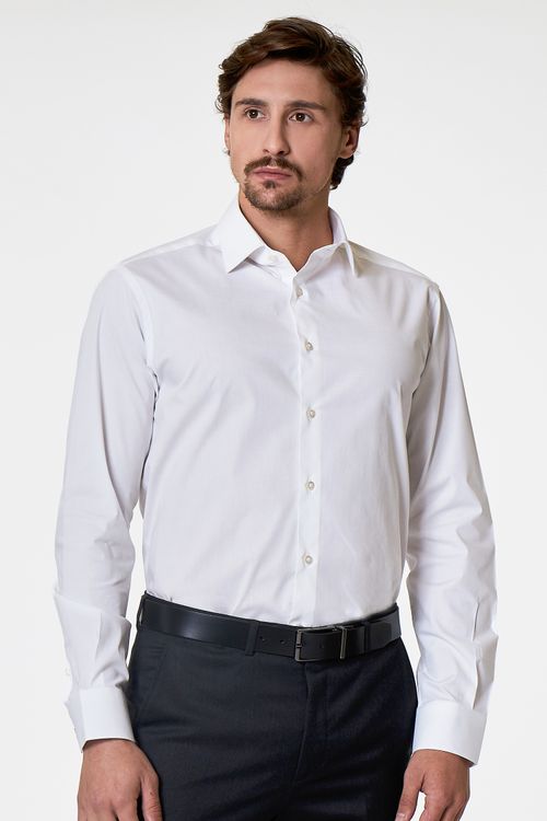 Camisa Social Slim Stretch Fideli - Branco