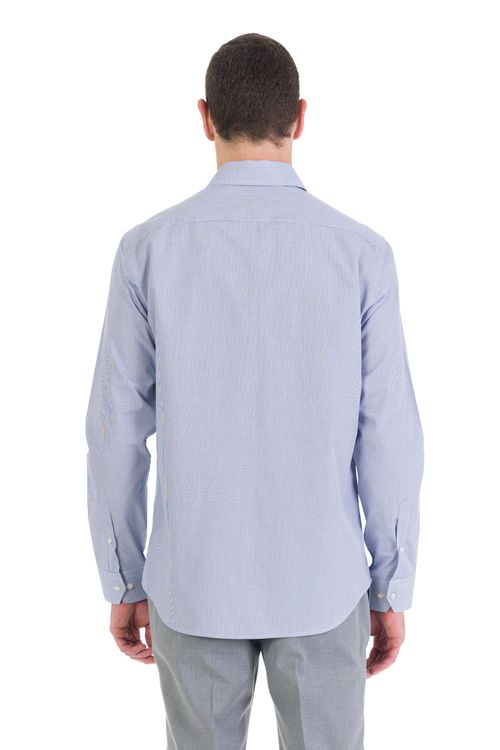 Camisa Social Slim Ufficio Fideli - Azul