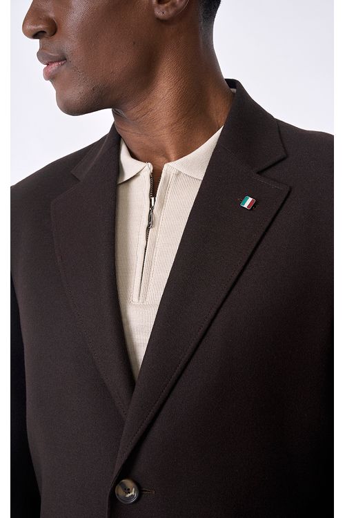 Carcoat Regular Médio Lapela Paletó Fideli