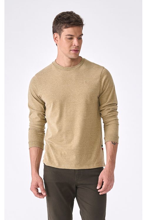 Blusa Manga Longa Regular Gola Careca Fideli