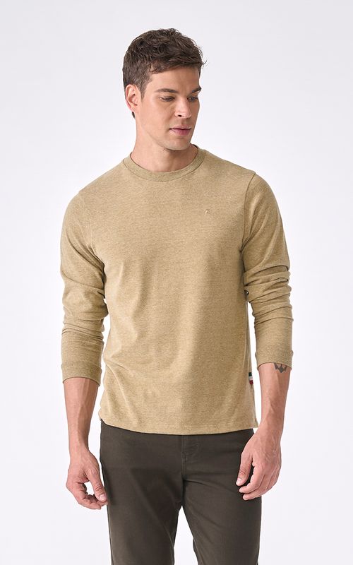 Blusa Manga Longa Regular Gola Careca Fideli