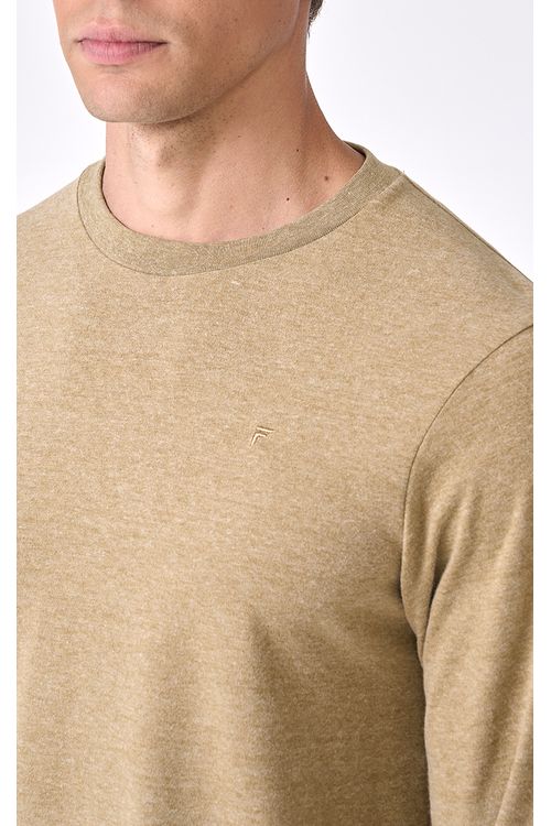 Blusa Manga Longa Regular Gola Careca Fideli