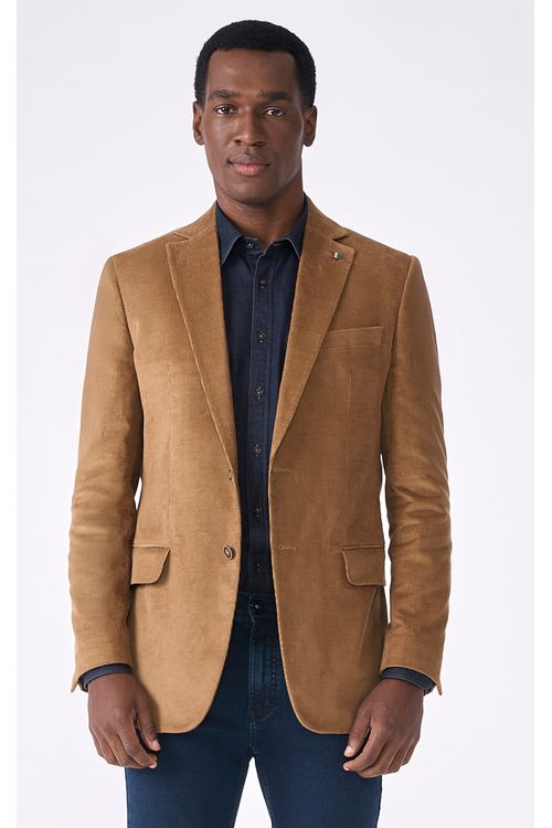 Blazer Veludo Regular Curto Fideli