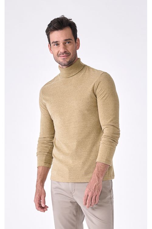 Blusa Manga Longa Regular Gola Alta Fideli