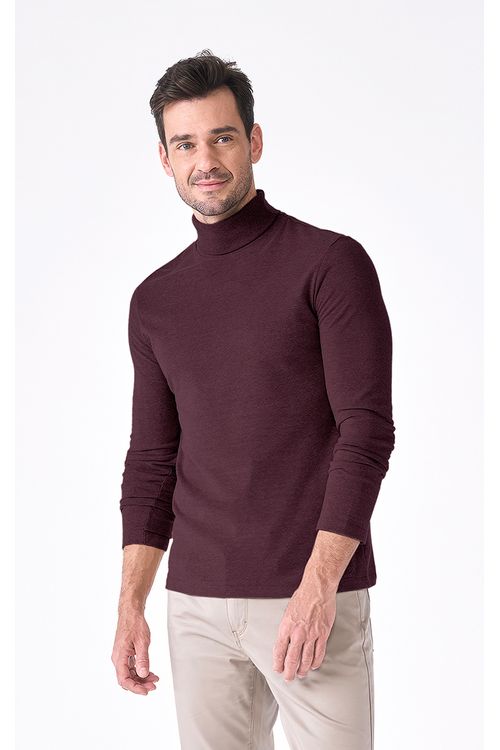 Blusa Manga Longa Regular Gola Alta Giorno Fideli
