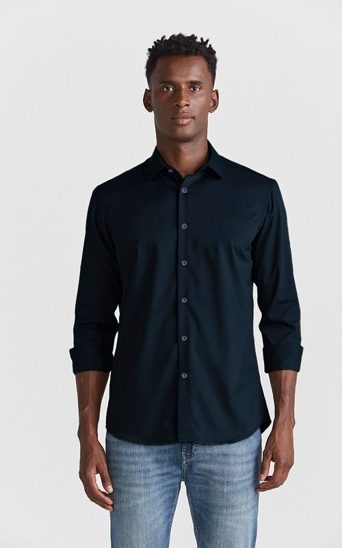 Camisa Casual Manga Longa Slim Stretch Fideli Techno