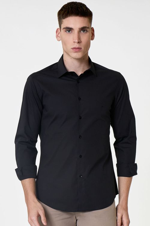 Camisa Casual Manga Longa Slim Stretch Giorno Fideli