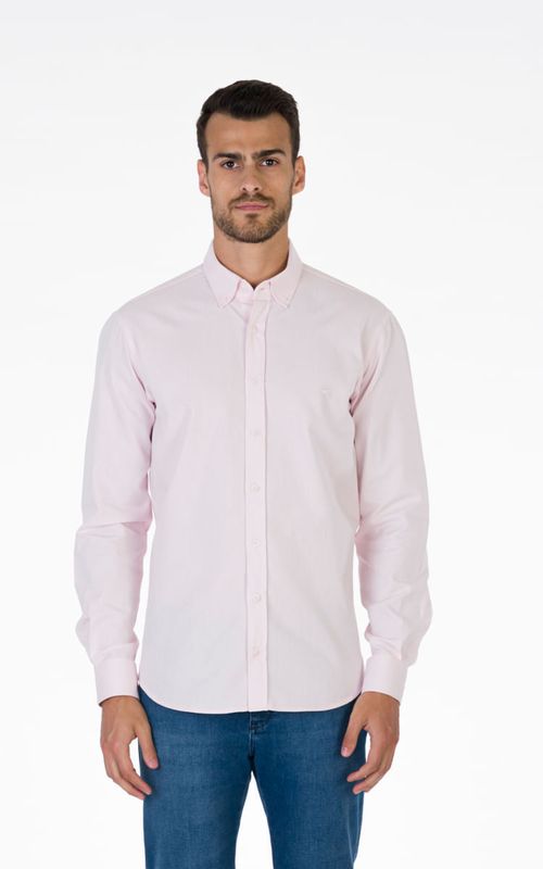 Camisa Casual Manga Longa Regular Oxford Giorno Essenziale Fideli