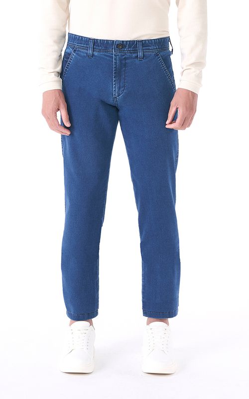 Calça Jeans Regular Com Elástico Ufficio Fideli