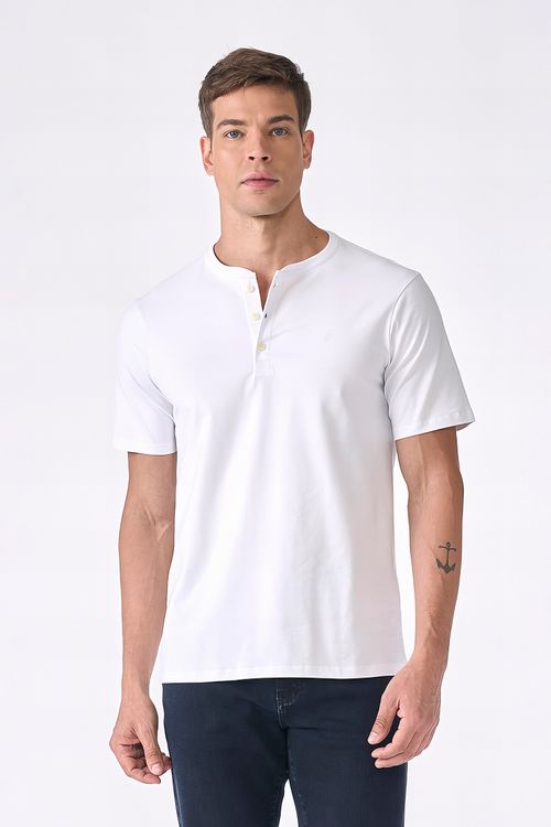 Camiseta Manga Curta Regular Gola Padre Giorno Essenziale Fideli