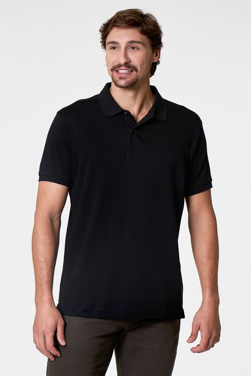 Polo Manga Curta Regular Algodão Pima Fideli