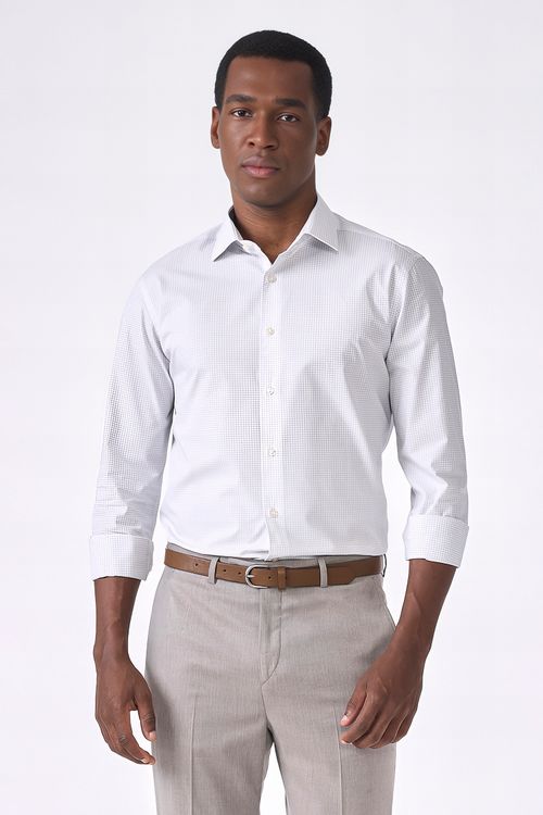 Camisa Social Slim Algodão Fio 60 Ufficio Essenziale Fideli