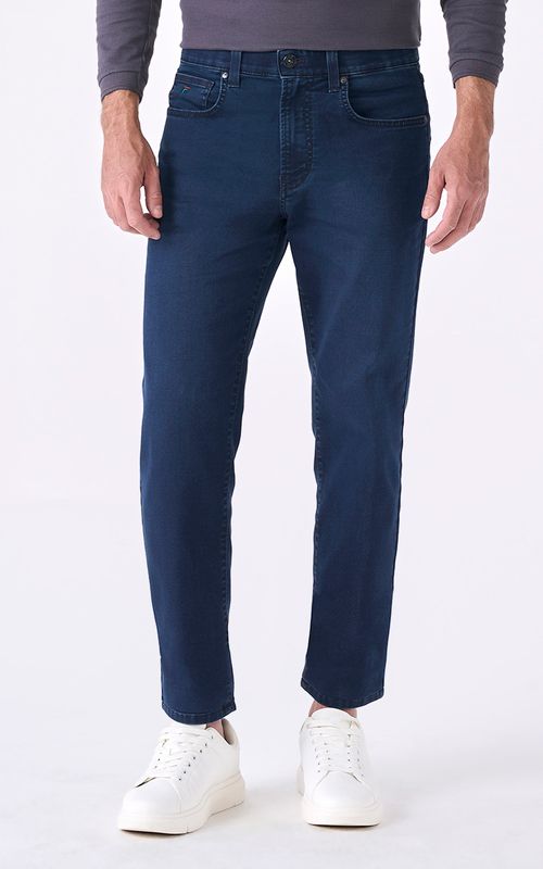 Calça Jeans Regular Com Elástico Fideli