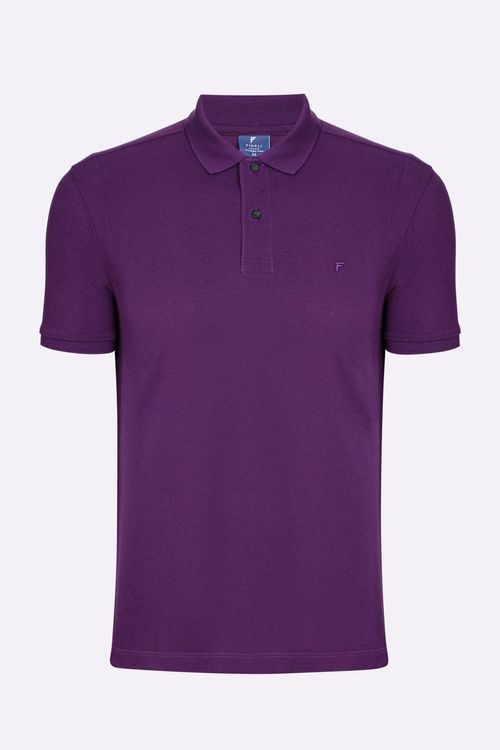 Polo Manga Curta Regular Algodão Pima Ufficio Essenziale Fideli