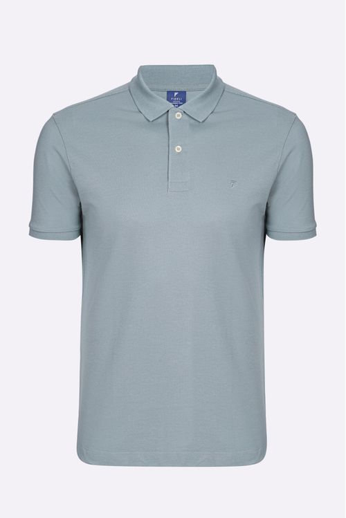 Polo Manga Curta Regular Algodão Pima Ufficio Essenziale Fideli