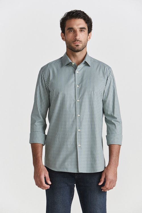 Camisa Casual Manga Longa Slim Xadrez Fideli