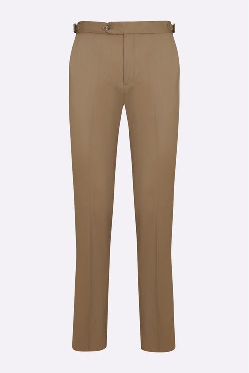 Calça Social Super 120's Slim Médio Com Elástico e Fivela Fideli