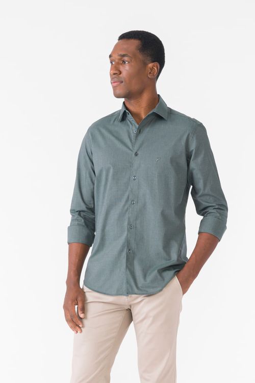 Camisa Casual Manga Longa Slim Fideli